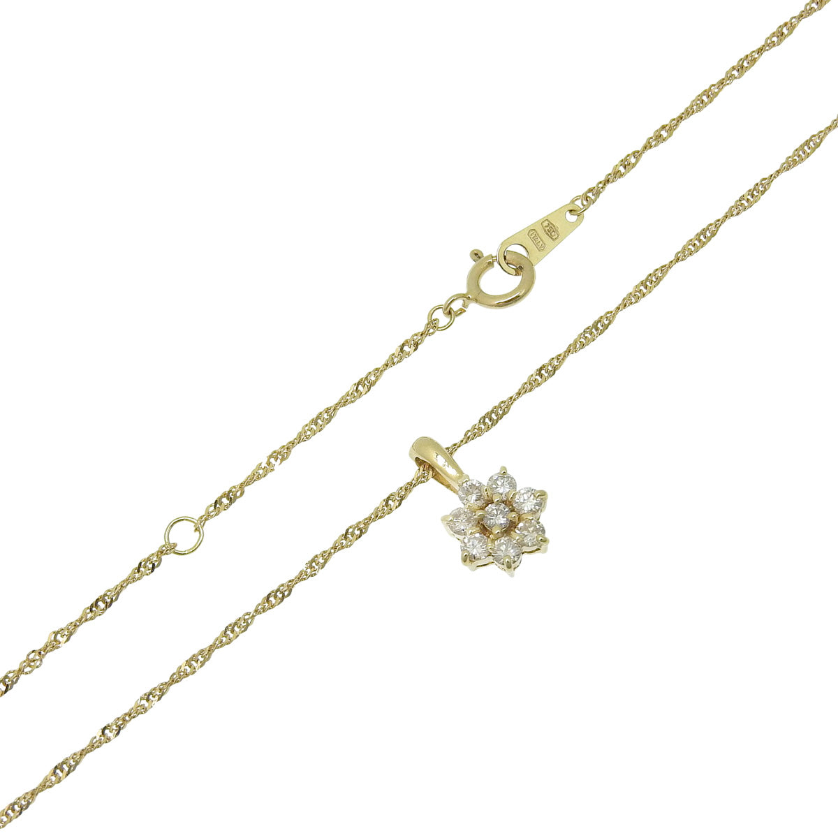 Diamond necklace D0.25 Yellow gold K18YG