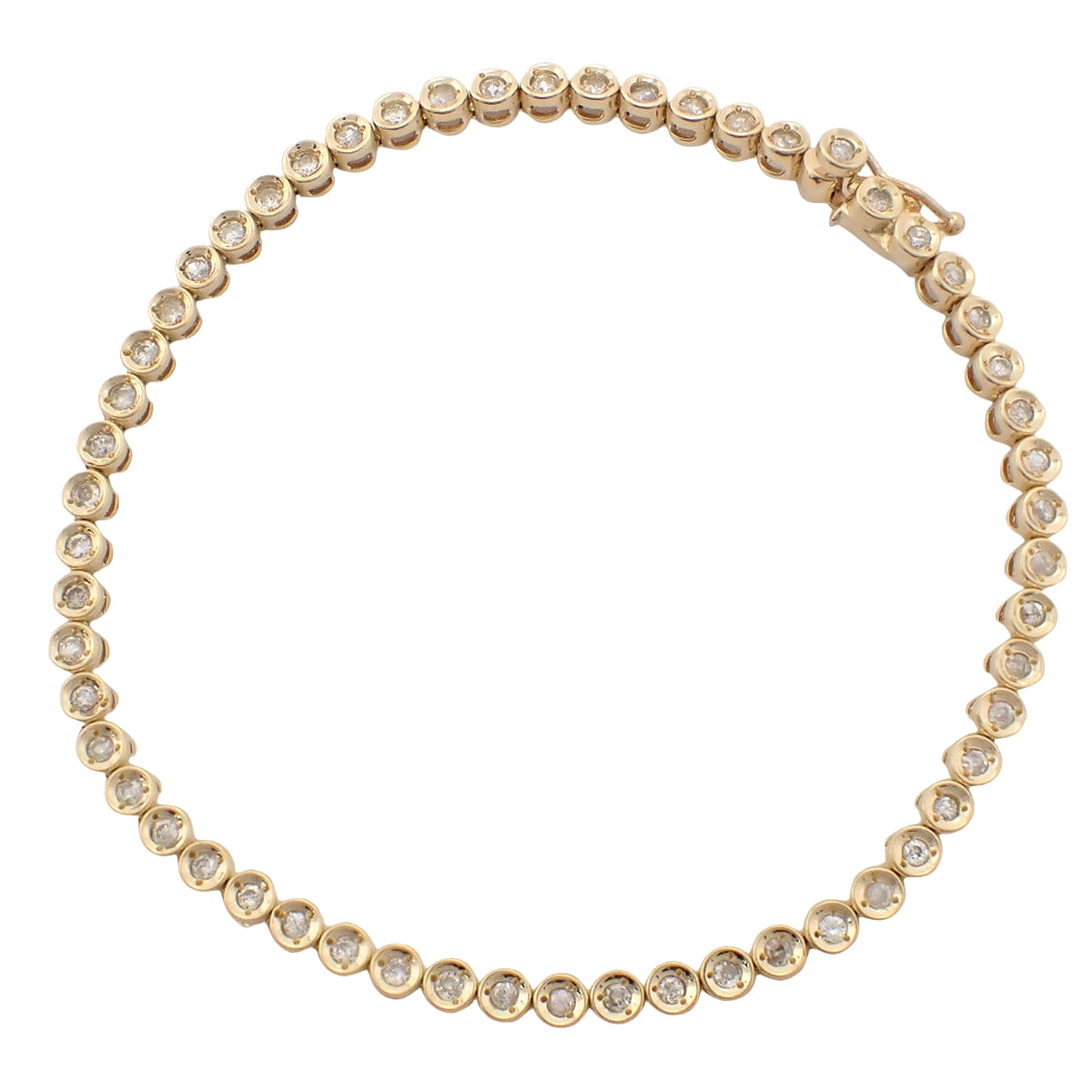 ダイヤモンド テニスブレスレット D1.05 イエローゴールド K18YG 10.4g