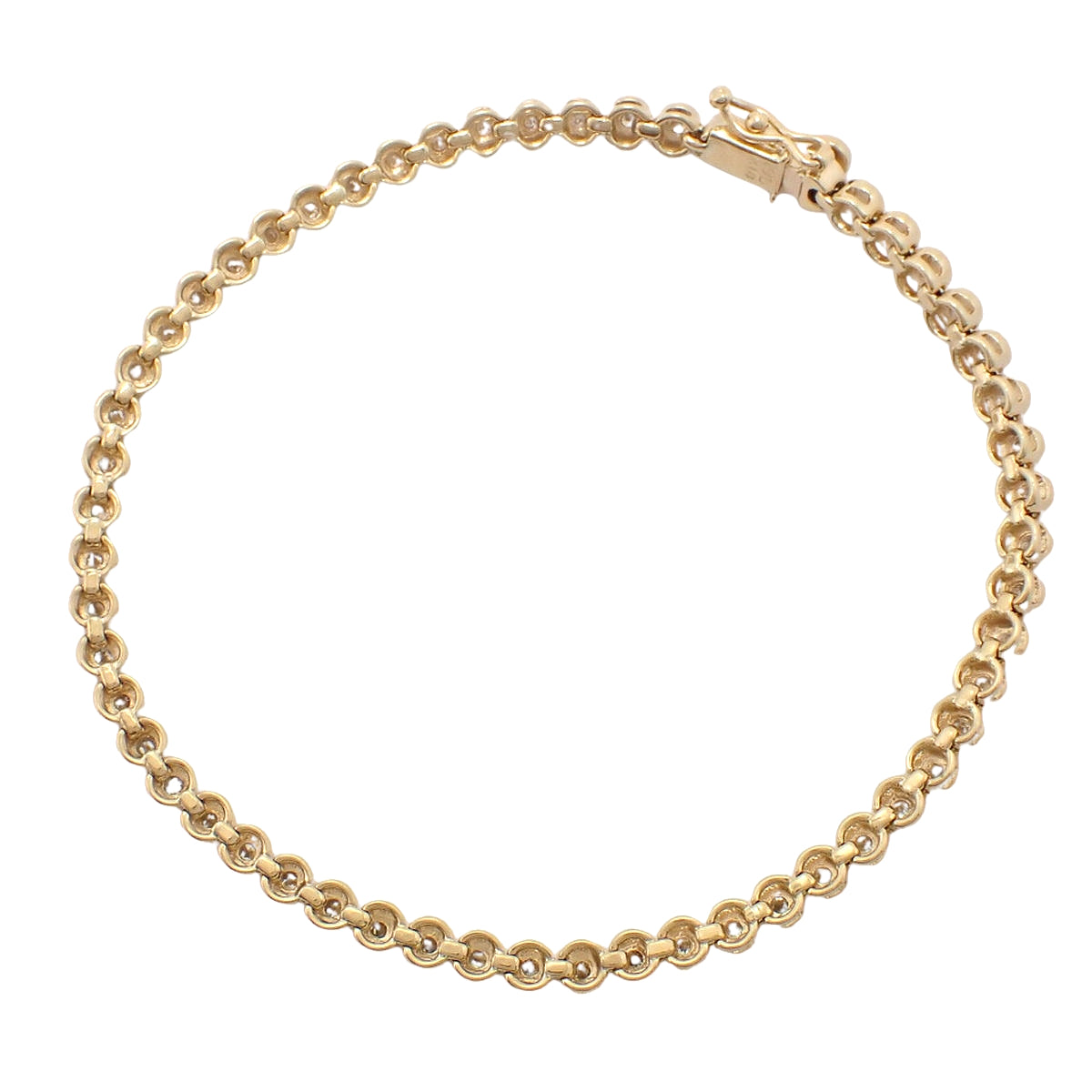 ダイヤモンド テニスブレスレット D1.05 イエローゴールド K18YG 10.4g