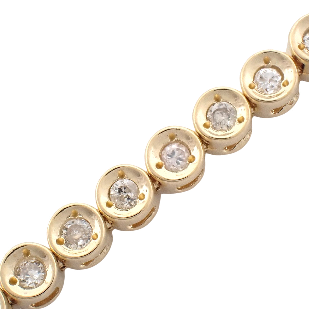 ダイヤモンド テニスブレスレット D1.05 イエローゴールド K18YG 10.4g