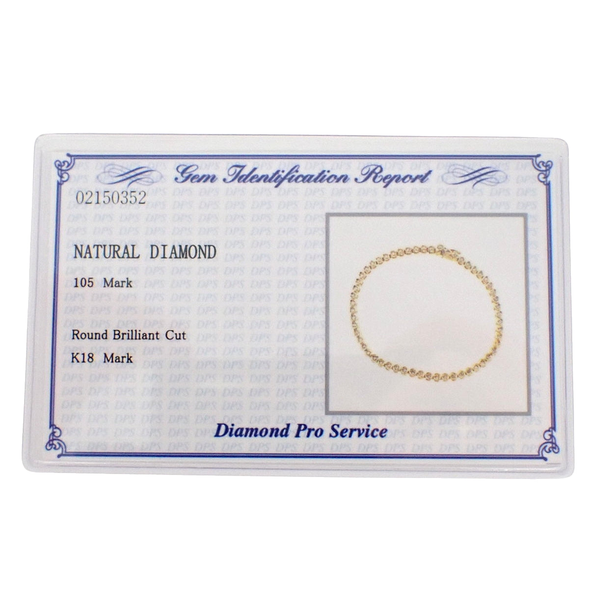 ダイヤモンド テニスブレスレット D1.05 イエローゴールド K18YG 10.4g