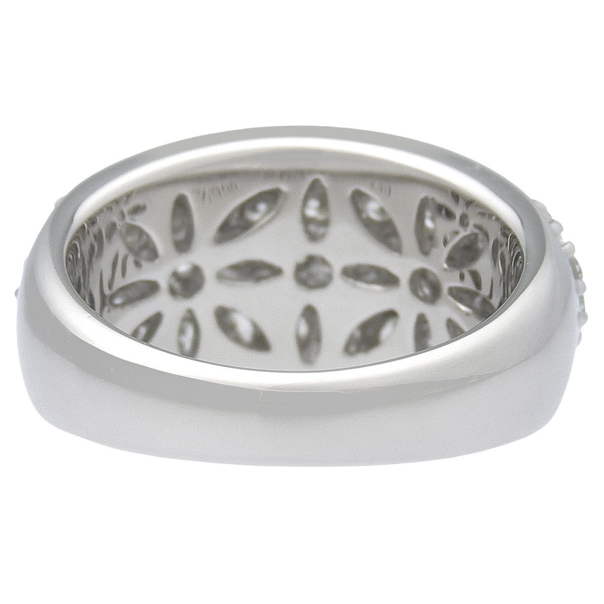 Pave diamond ring D1.80 Platinum Pt900 14.0g