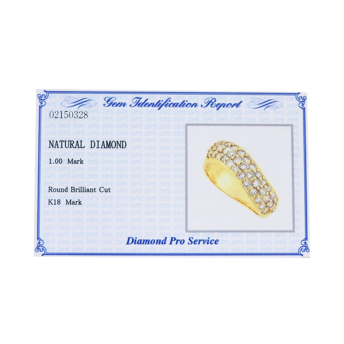 Diamond ring D1.00 Yellow gold K18YG 6.6g