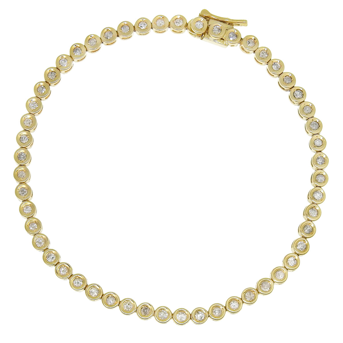 テニスブレスレット D1.04 イエローゴールド K18YG