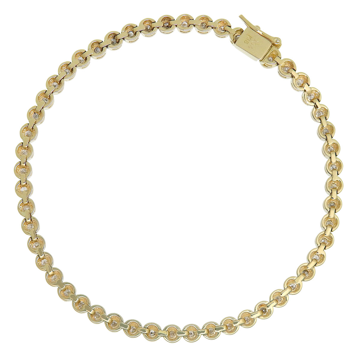 テニスブレスレット D1.04 イエローゴールド K18YG