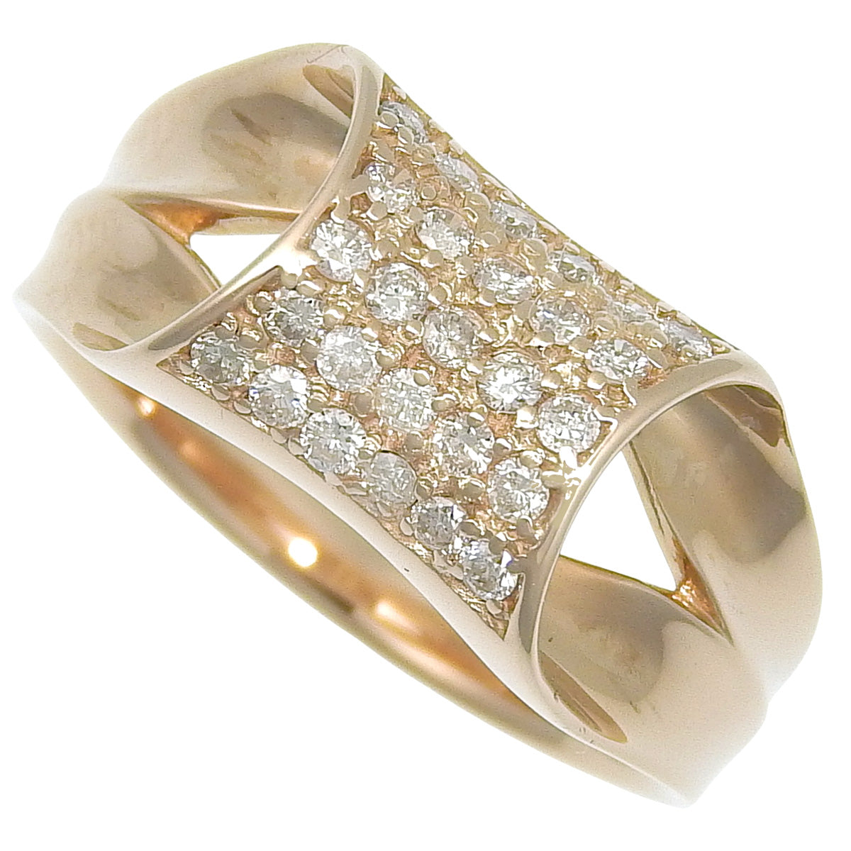 ダイヤモンドリング D0.30 ピンクゴールド K18PG