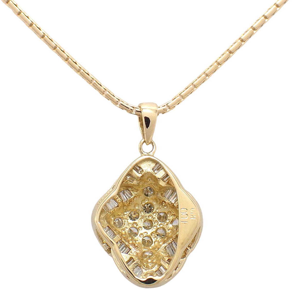 ダイヤモンド ネックレス D1.00 イエローゴールド K18YG 8.9g