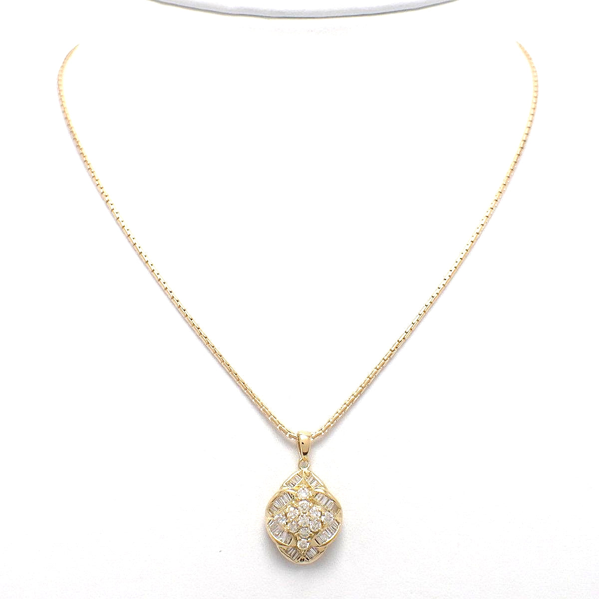 Diamond Necklace D1.00 Yellow Gold K18YG 8.9g