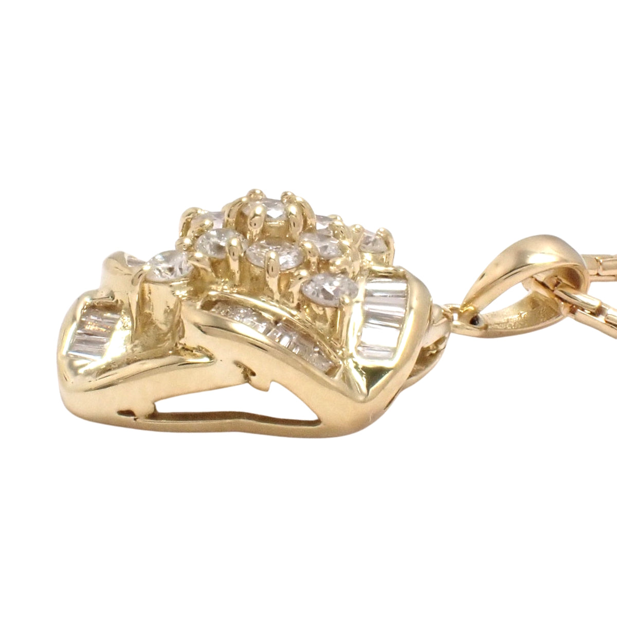 Diamond Necklace D1.00 Yellow Gold K18YG 8.9g