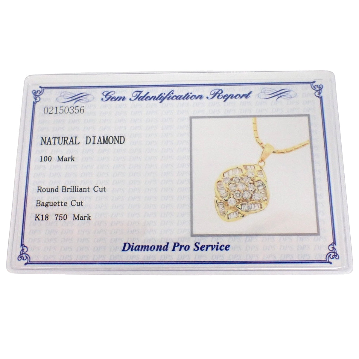 Diamond Necklace D1.00 Yellow Gold K18YG 8.9g