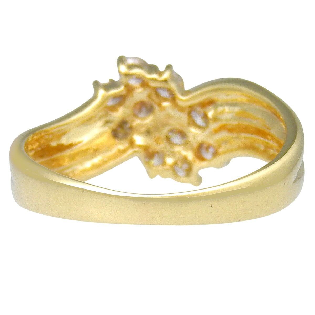 ダイヤモンド リング D0.50 イエローゴールド K18YG 3.3g