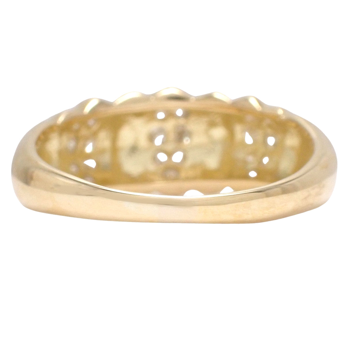 Diamond Ring D0.50 Yellow Gold K18YG Size 20 (US 9.5) 5.3g