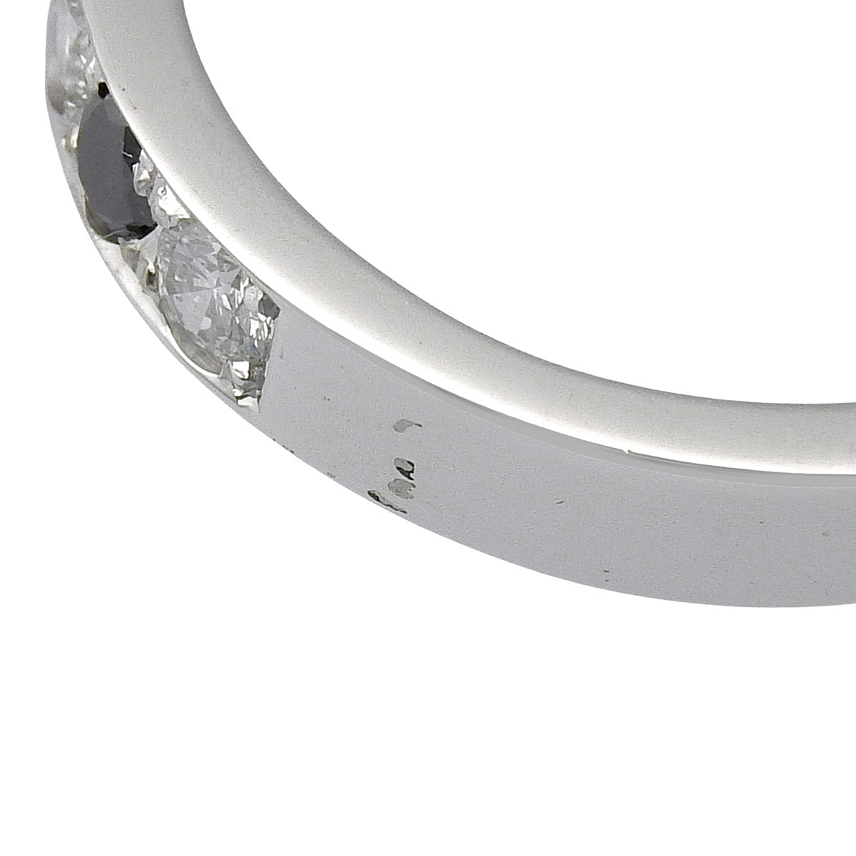 Black Diamond Hoop Earrings D0.45,0.45/BLD0.35,0.35 White Gold K18WG 9.8g
