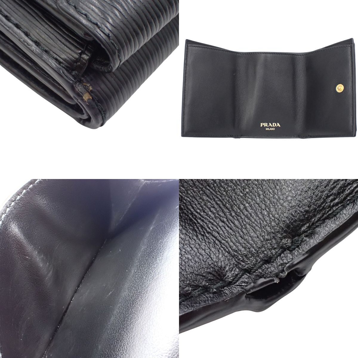 三つ折り財布 ヴィッテロムーブ NERO ネロ 1MH021