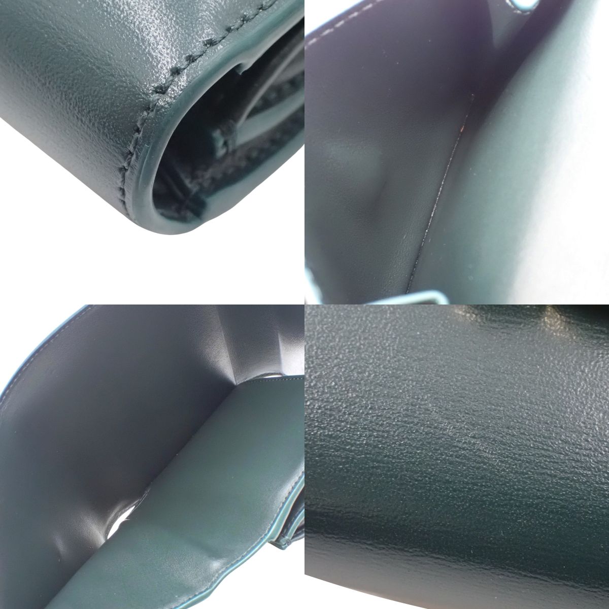 スモール ウォレット トリオンフ シャイニーカーフスキン ダークグリーン 10D783DPV