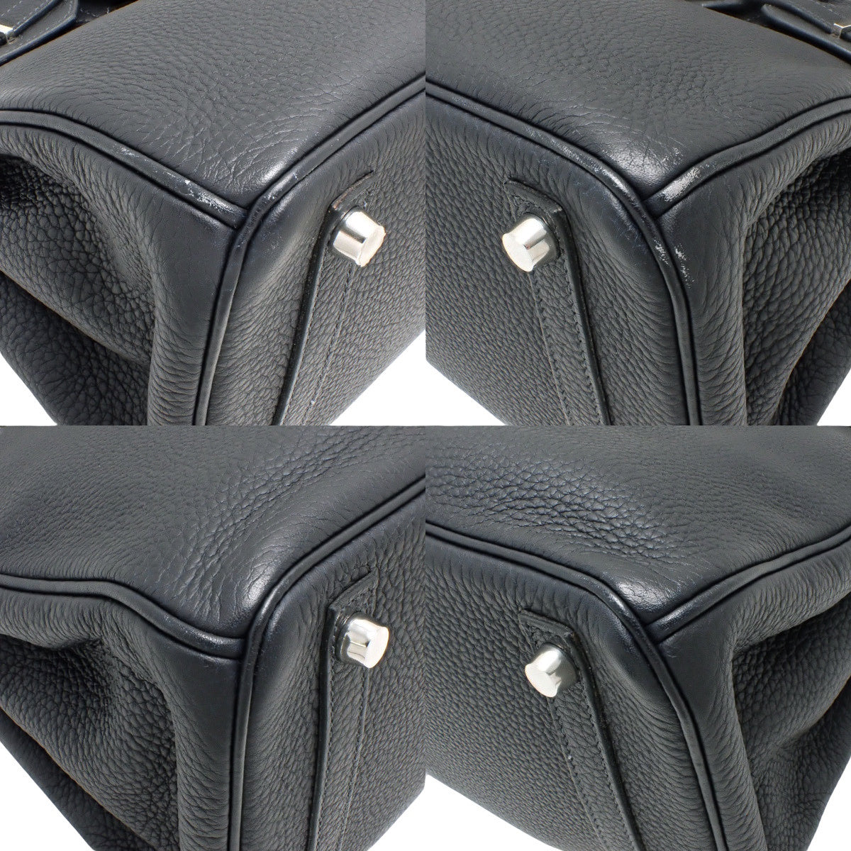 バーキン30 トリヨンクレマンス パラジウム金具 ブルーインディゴ シルバー金具 □L刻印