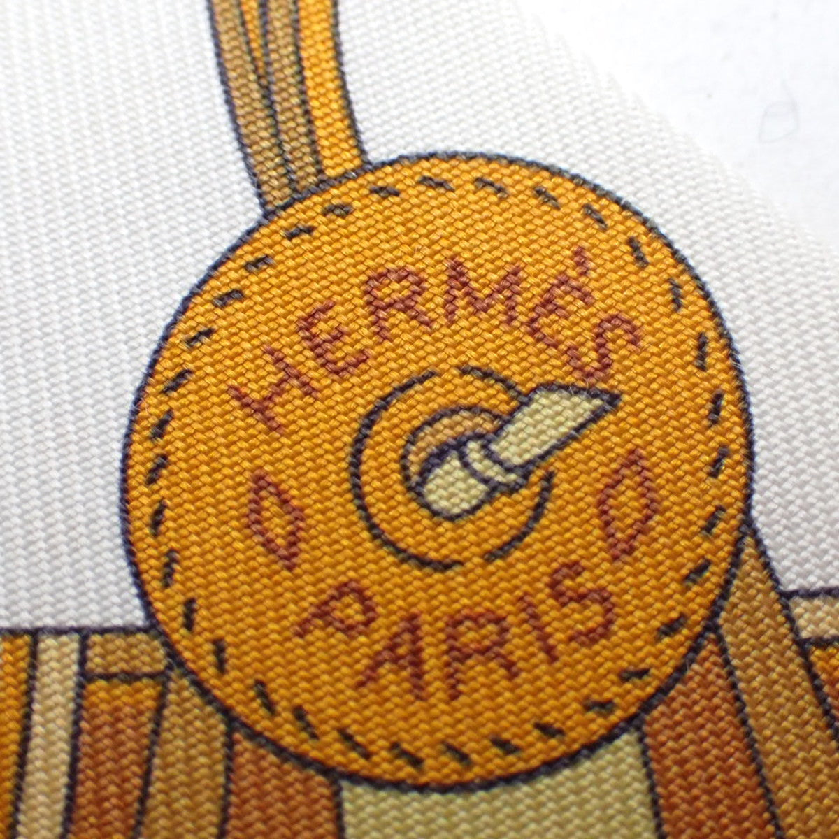 Brides et Gris Gris Bridle and Charm Twilly 丝绸棕白色