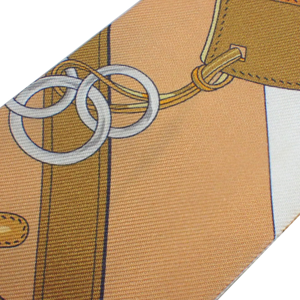 Brides et Gris Gris Bridle and Charm Twilly 丝绸棕白色