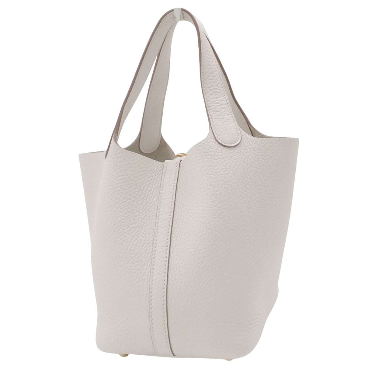 Picotin Lock PM，Taurillon Clemence 皮革，Gripere，金色五金，双印章