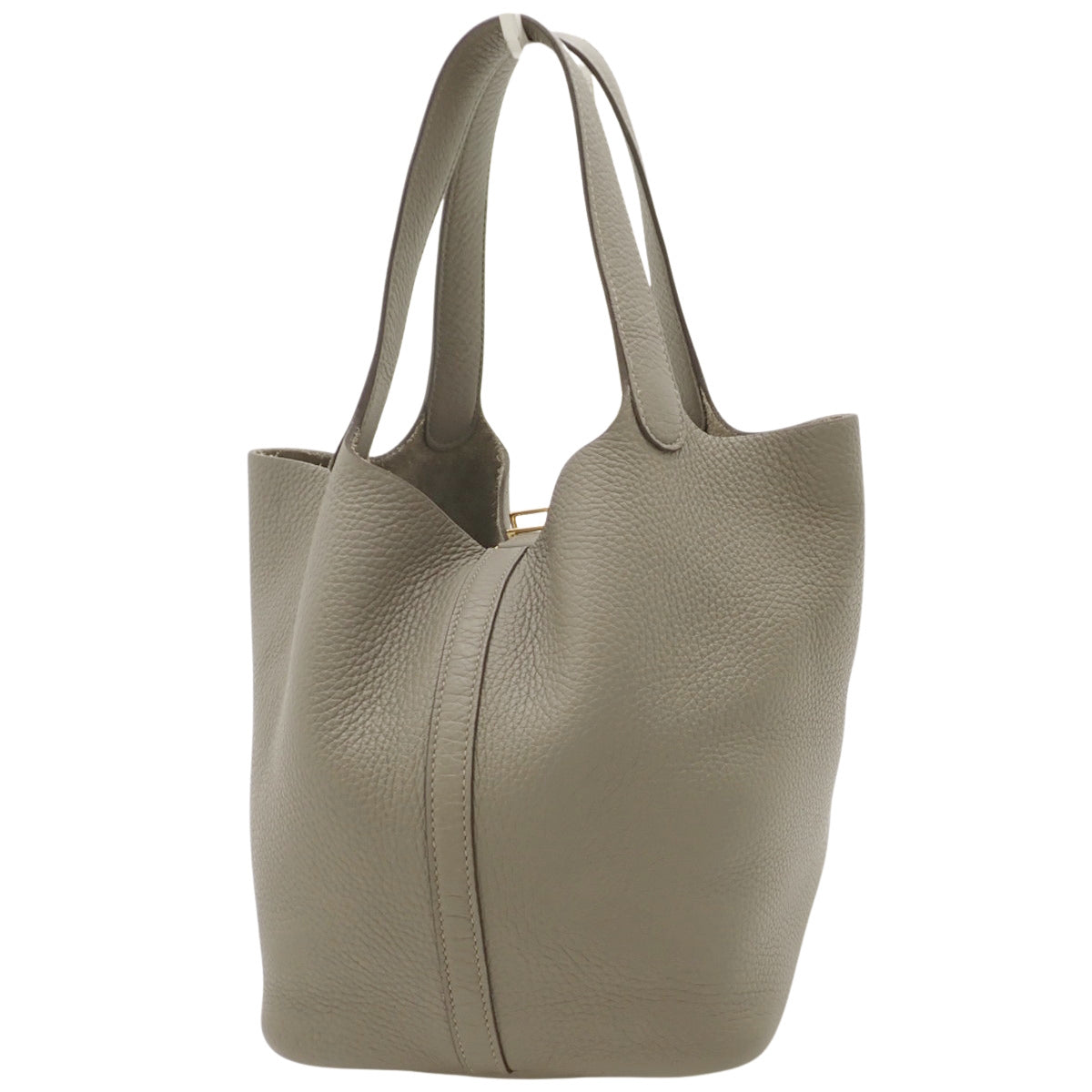 Picotin Lock MM，Taurillon Clemence 皮革，Grimeyer，金色五金，Z 字印记