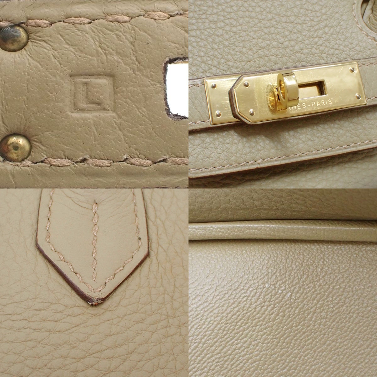 Birkin 30 in Taurillon Clemence leather with Poussieres and gold hardware, stamped L