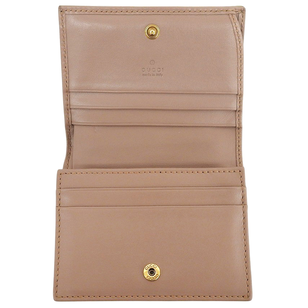 GG Marmont 双 G 小号钱包，米色皮革，466492