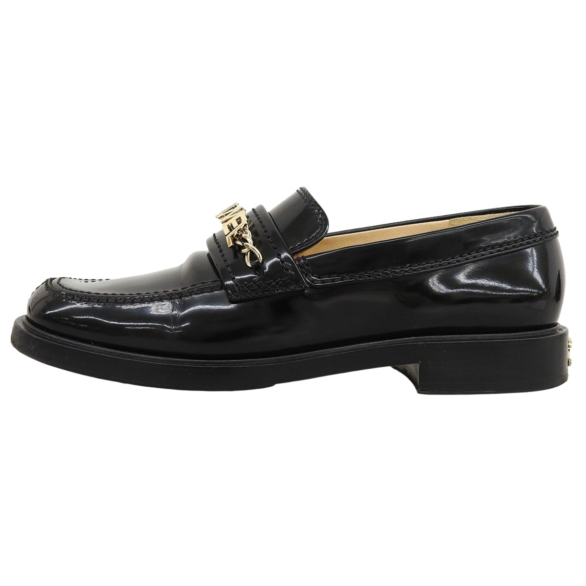 Coco Mark Chain Logo Loafers Size 37 1/2C