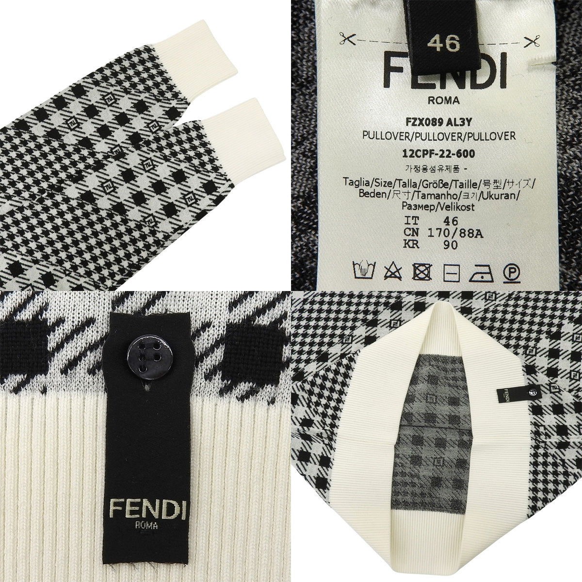 Houndstooth high gauge knit 46