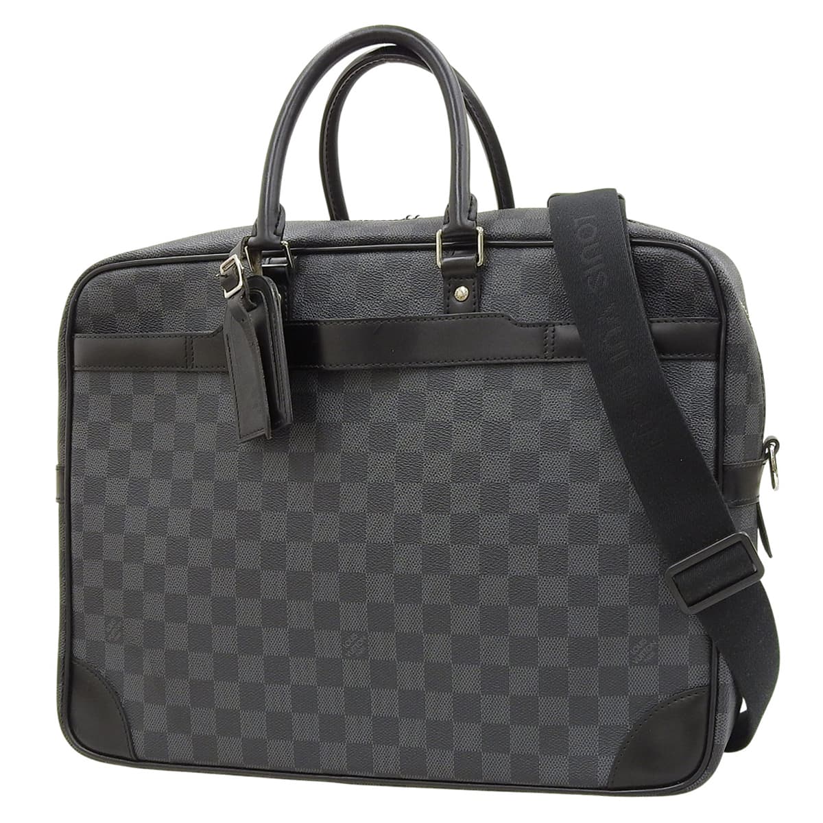 ダミエ･グラフィット ポルトドキュマン ヴォワヤージュGM ダミエグラフィットキャンバス グレー ブラック N41123