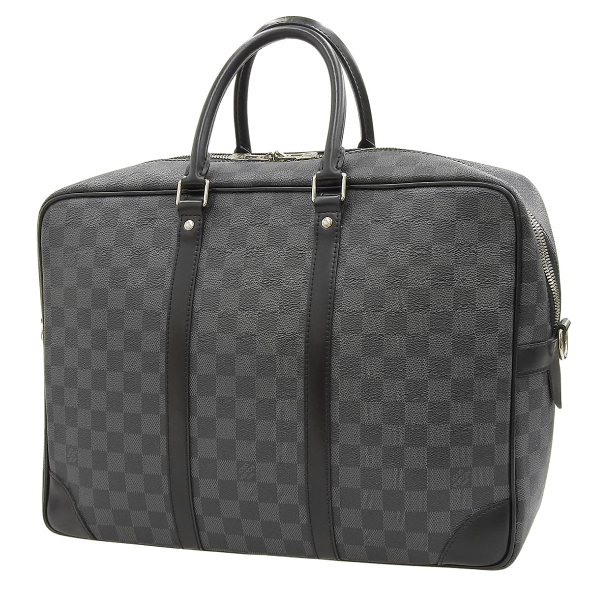 ダミエ･グラフィット ポルトドキュマン ヴォワヤージュGM ダミエグラフィットキャンバス グレー ブラック N41123