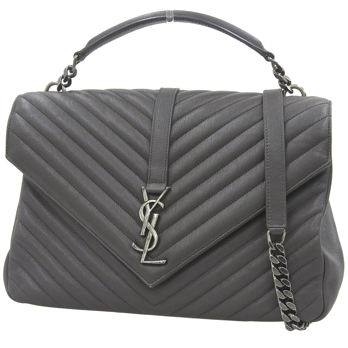 ワンハンドルバッグ レザー グレー 487212