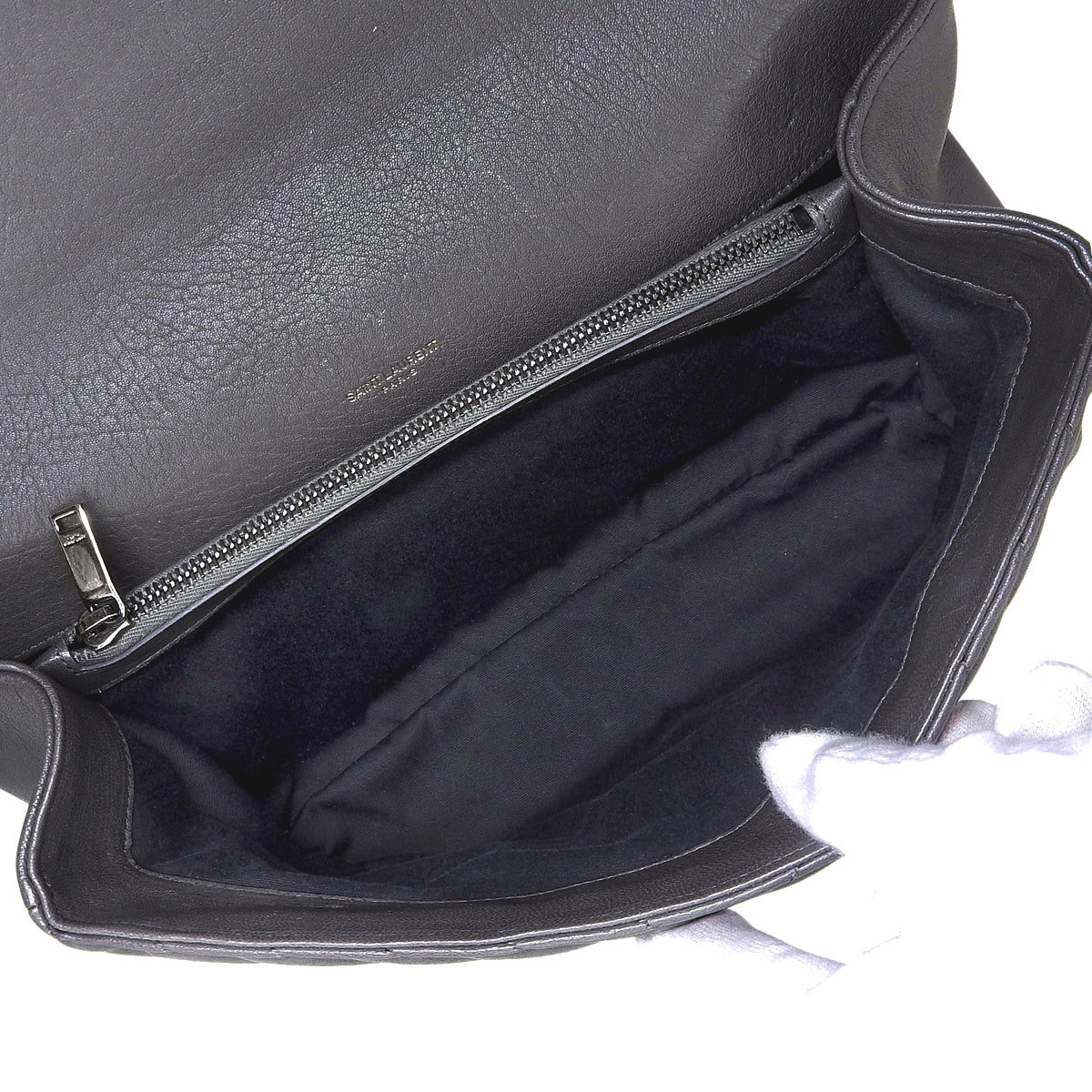 ワンハンドルバッグ レザー グレー 487212