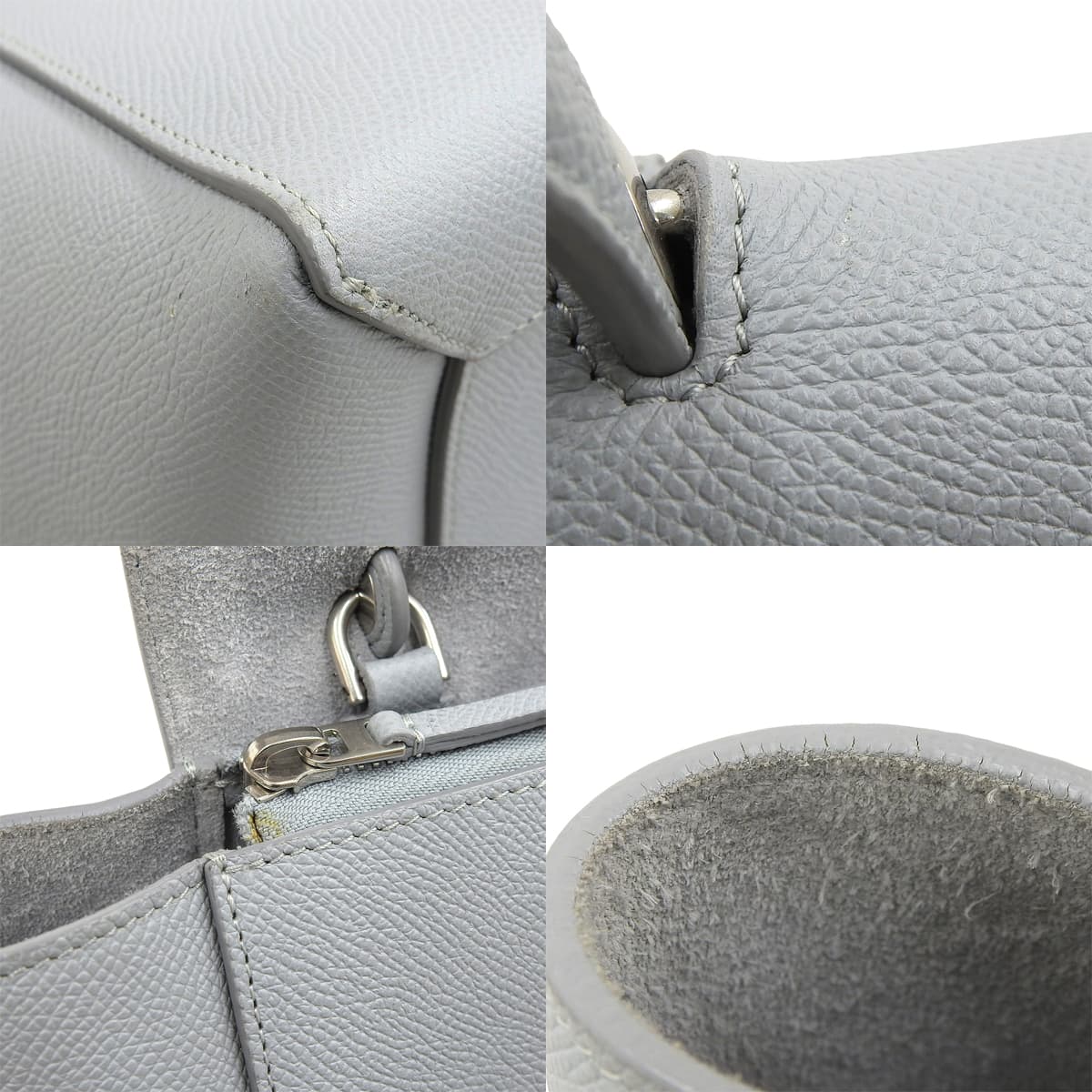 ベルトバッグ マイクロ レザー ライトブルー ライトグレー 189153