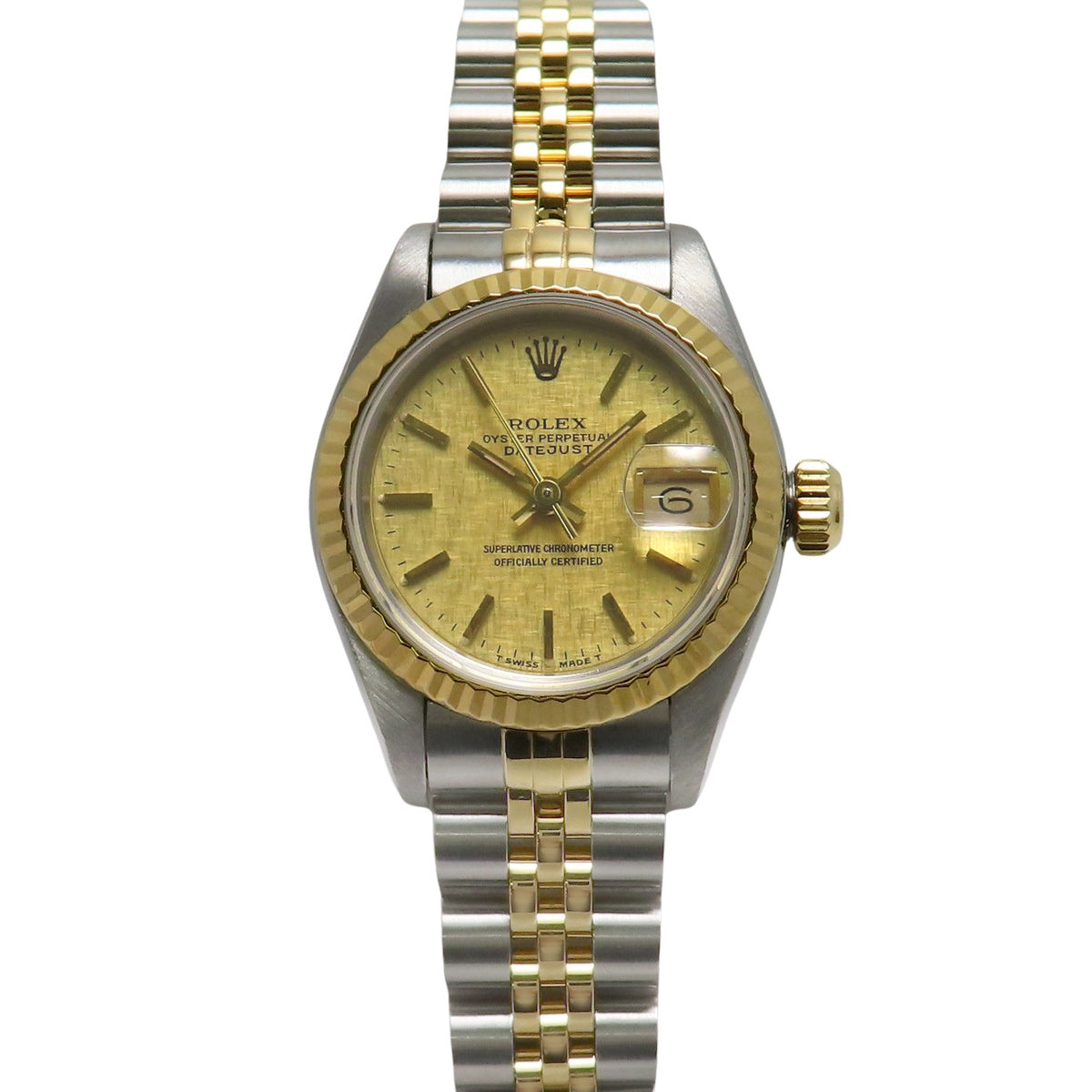 デイトジャスト 69173 YG/SS S番 シャンパンモザイク 自動巻き レディース