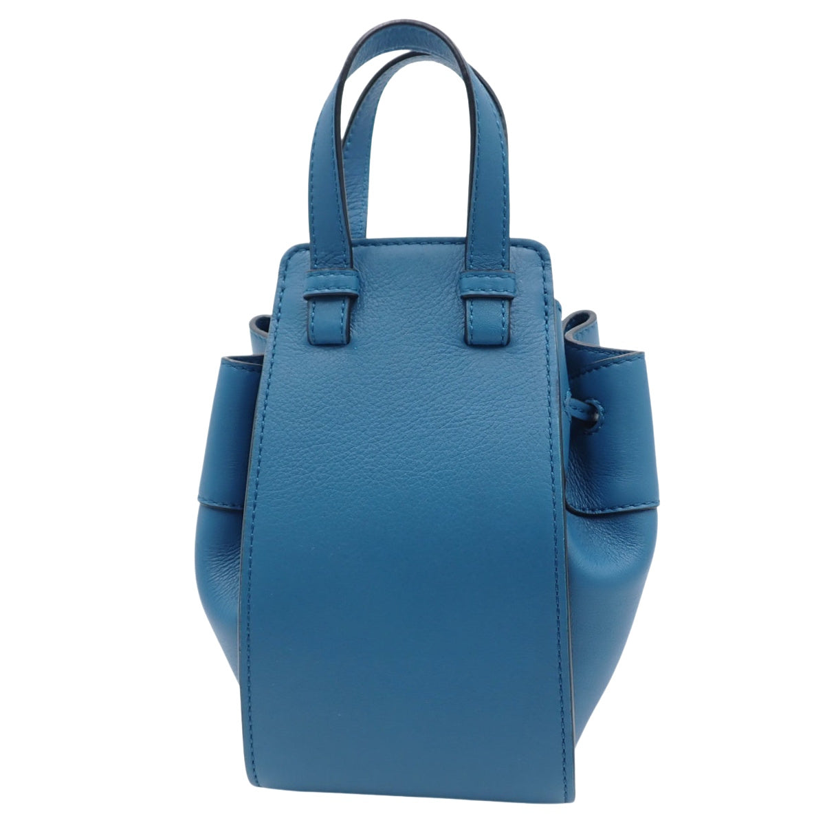 Hammock ハンモック ドローストリングバッグ ミニ レザー ラグーンブルー