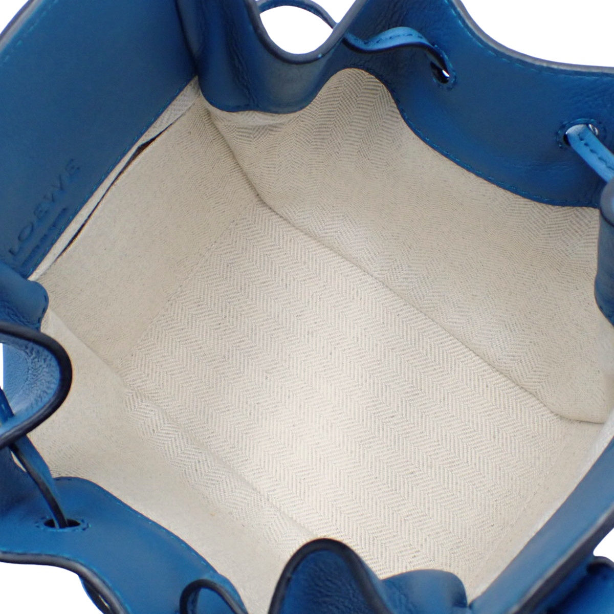 Hammock ハンモック ドローストリングバッグ ミニ レザー ラグーンブルー