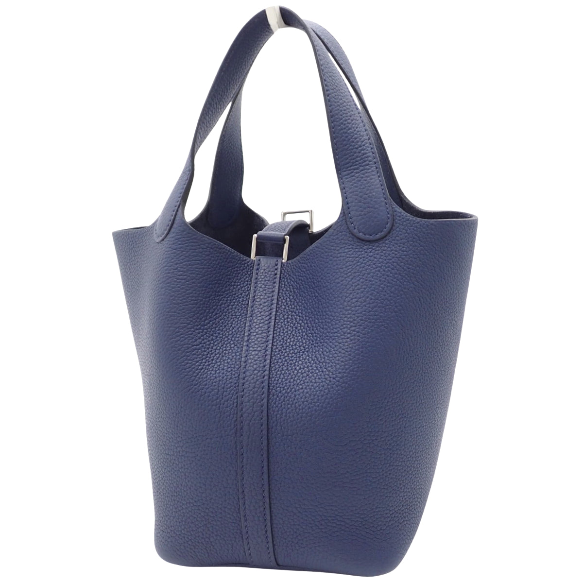 Picotin Lock PM Taurillon Maurice Blue Saphir Silver Hardware Z Stamp