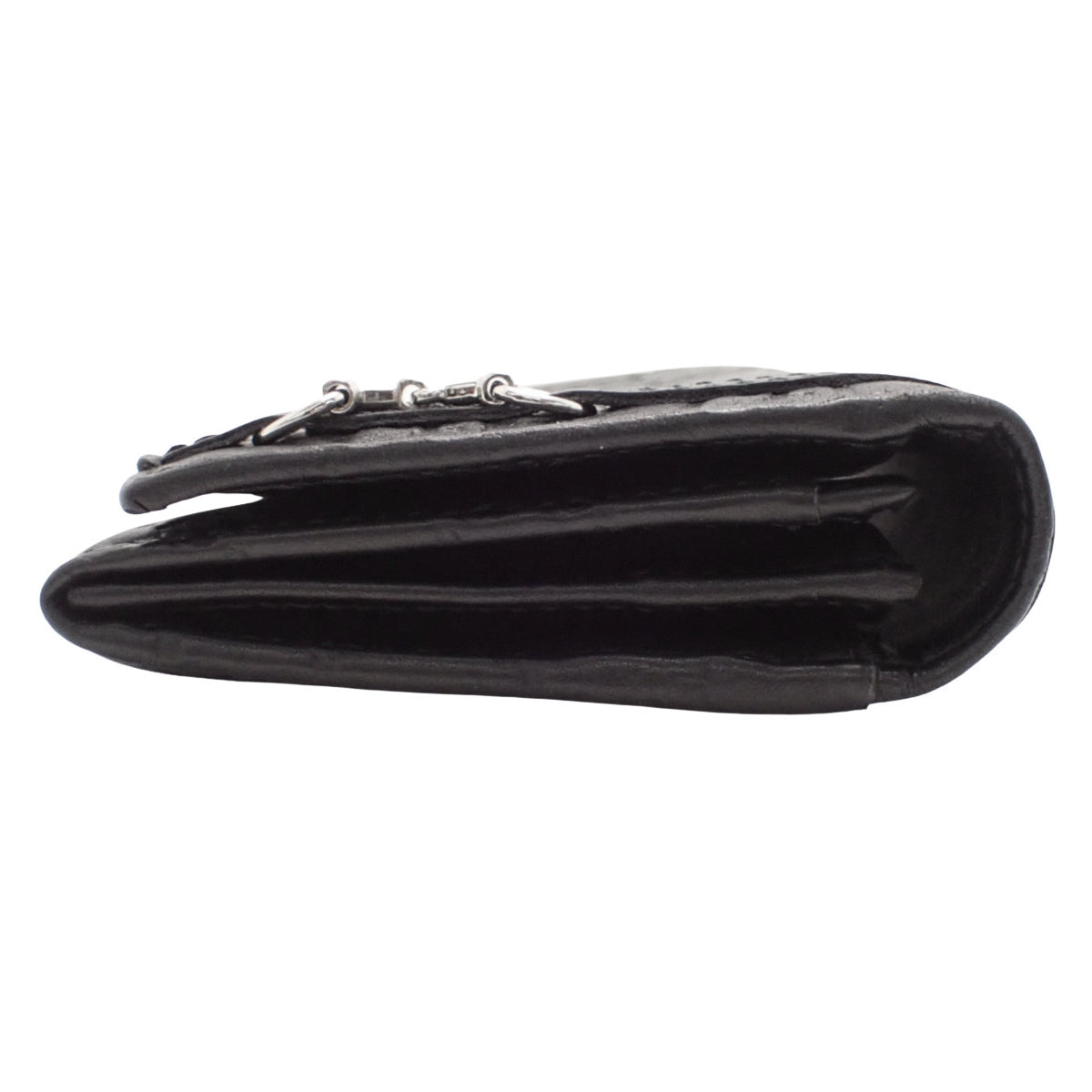 Guccissima Horsebit Bifold Long Wallet, Black, 245775