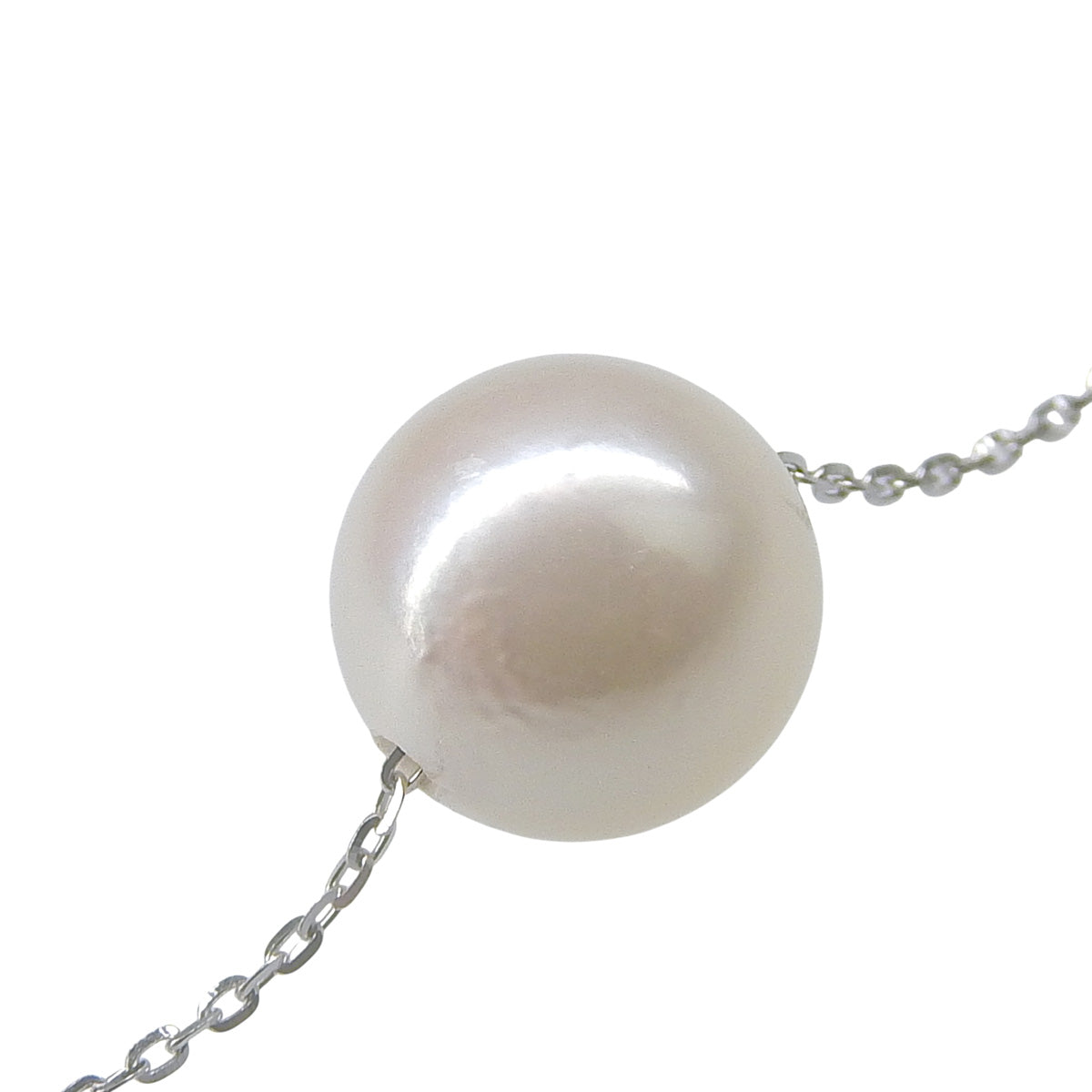 パール ネックレス ホワイトゴールド K18WG 1.6g 真珠