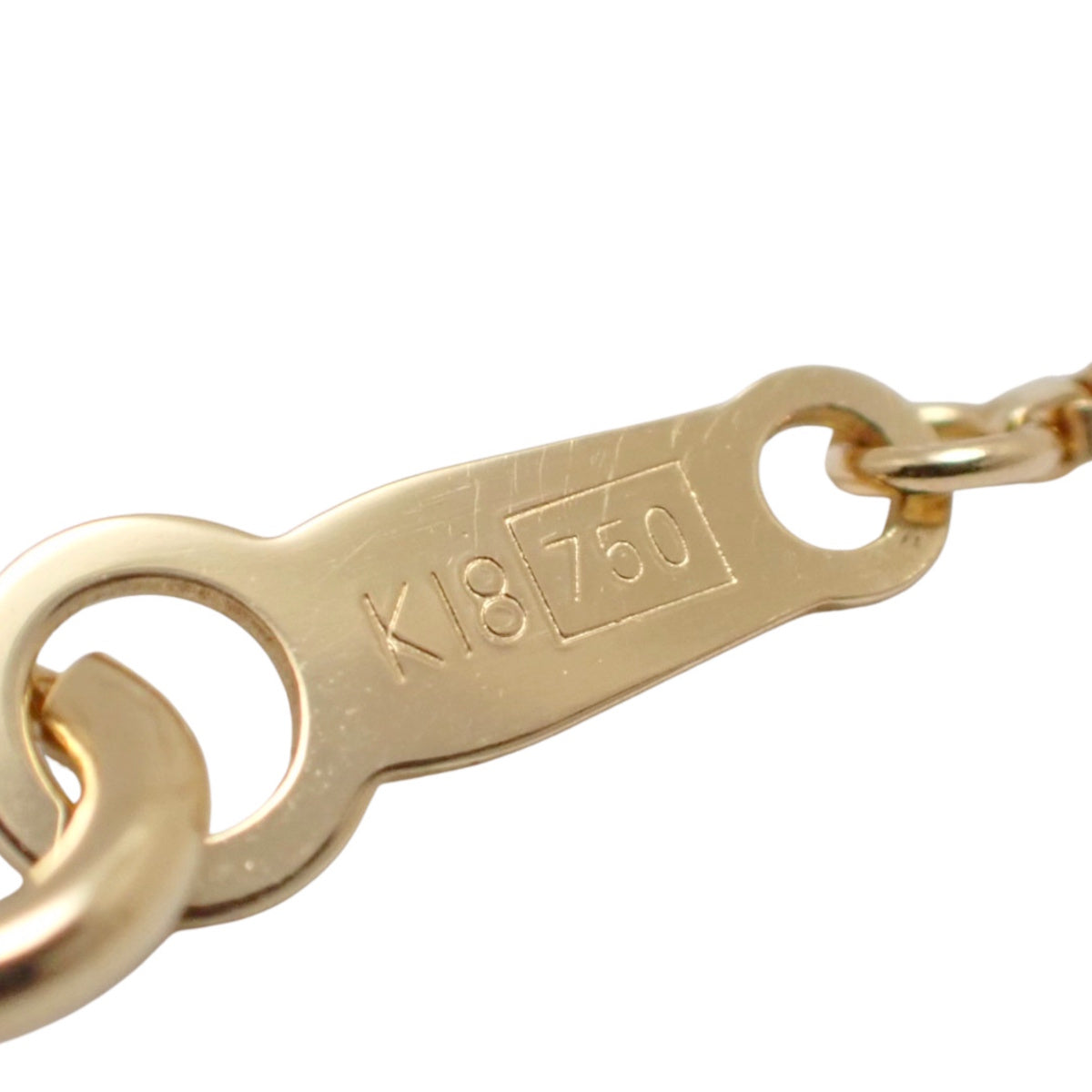 Single Diamond Necklace D0.37 Yellow Gold K18YG 2.9g