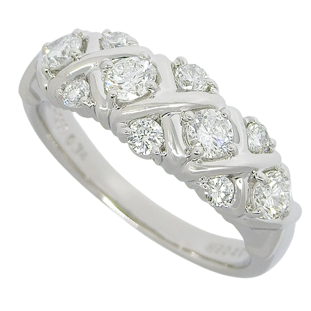 Diamond ring D0.74 Platinum Pt900 7.3g