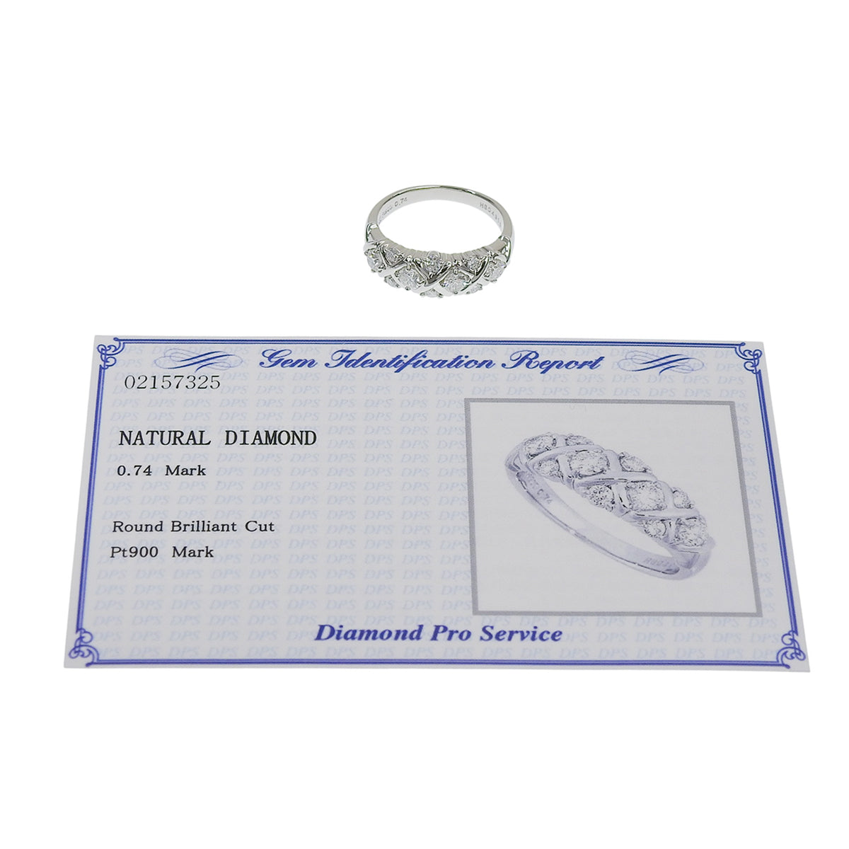 ダイヤモンドリング D0.74 プラチナ Pt900 7.3g