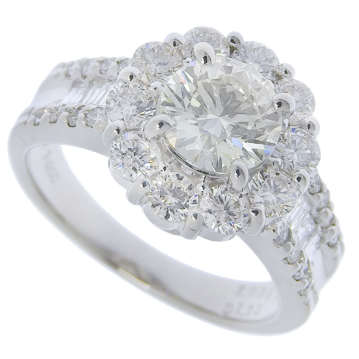 ダイヤモンド リング D1.036,1.10 プラチナ Pt900 7.8g