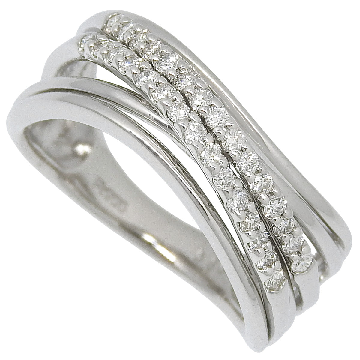 Diamond ring D0.30 Platinum Pt900 7.4g