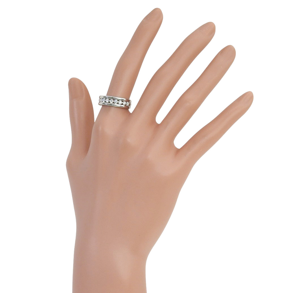 Diamond ring D0.52 Platinum Pt900 6.8g