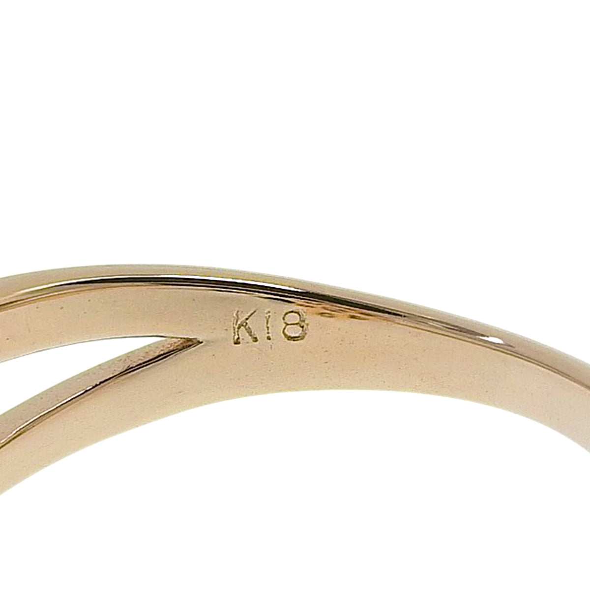 Layered Diamond Ring D0.40 Pink Gold K18PG 2.8g