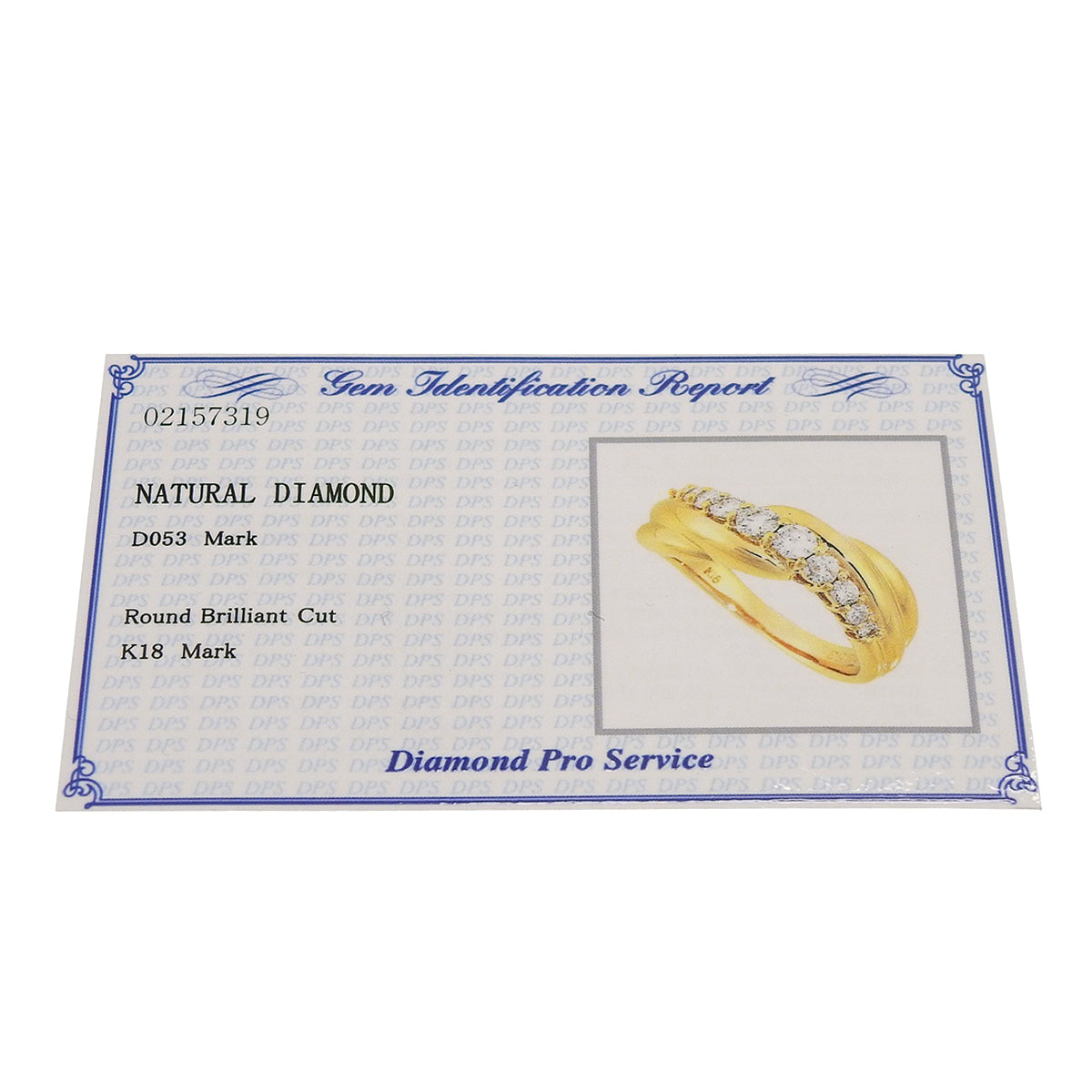 3連風 ツイスト ダイヤモンド リング D0.53 イエローゴールド K18YG 5.1g