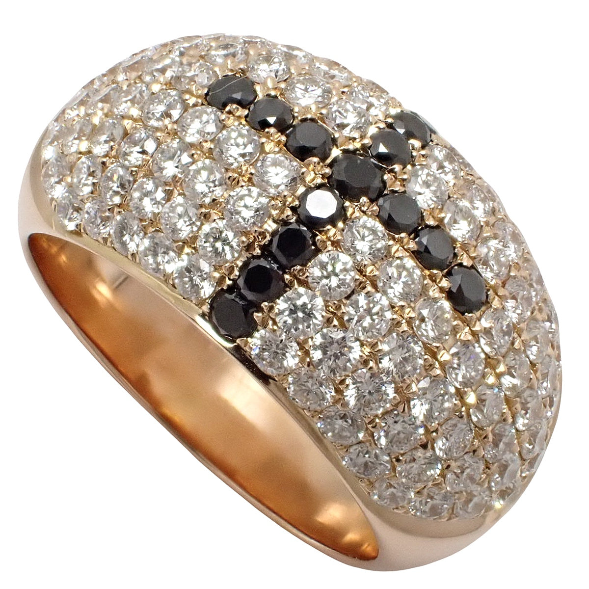 Diamond Cross Motif Ring D1.85 Pink Gold K18PG 15.5g