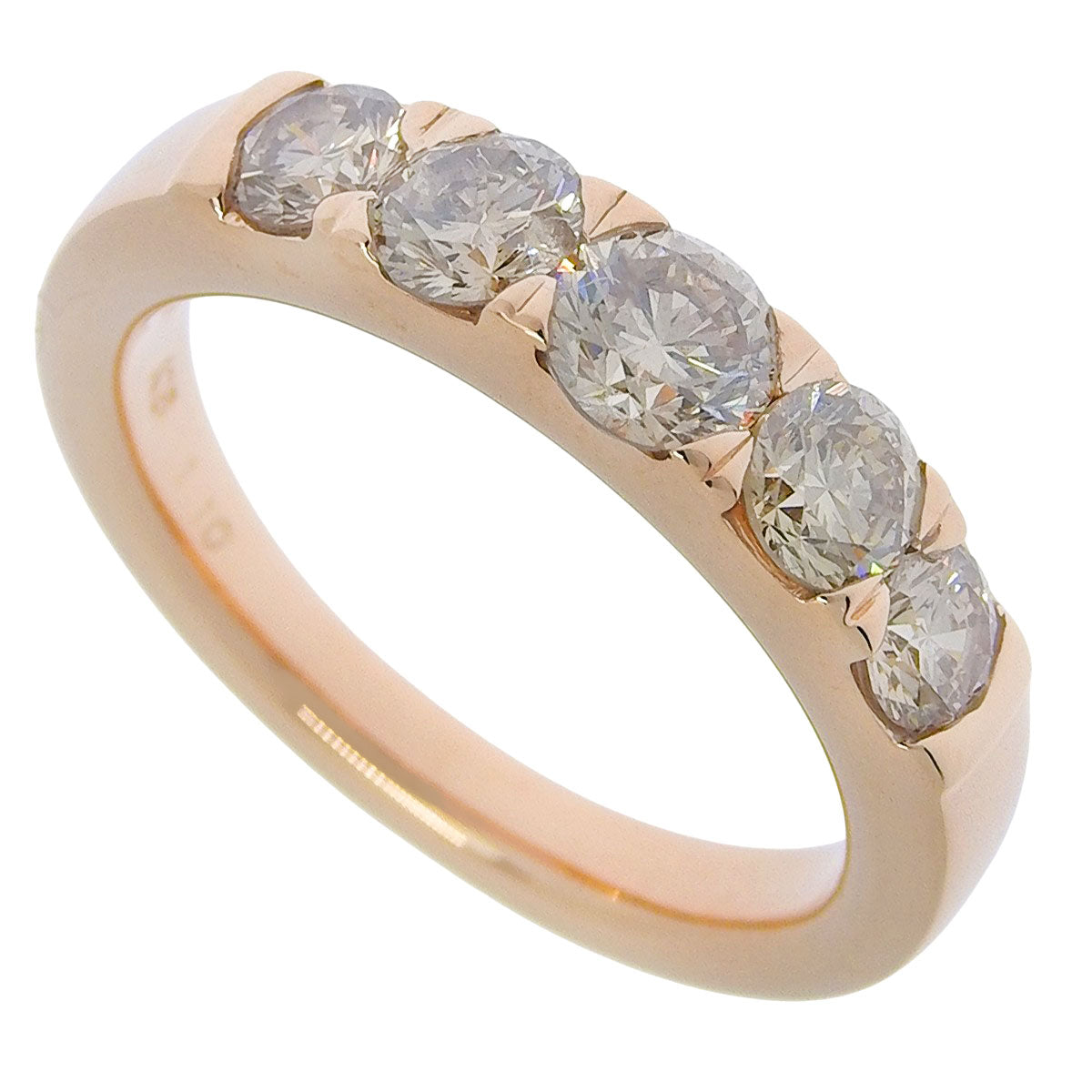 ダイヤモンド リング D1.10 ピンクゴールド K18PG 6.1g 5PD