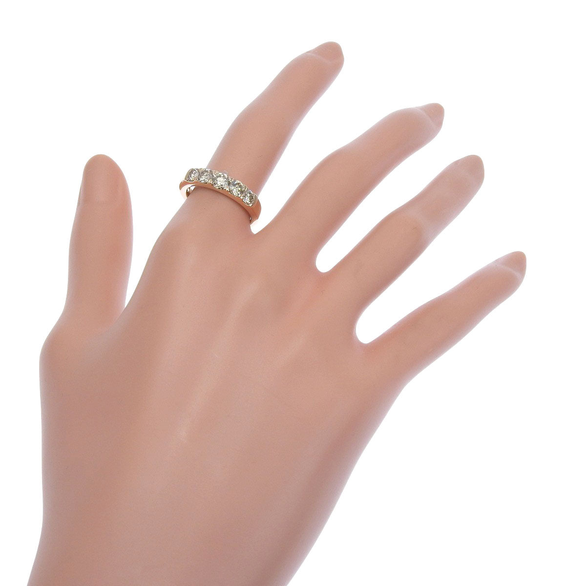 ダイヤモンド リング D1.10 ピンクゴールド K18PG 6.1g 5PD